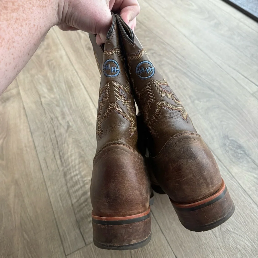 Double H boots DH7004 men size 11 boots Noah Western Ropers brown